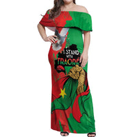 Traore Burkina Faso Off Shoulder Maxi Dress I Stand With Traore