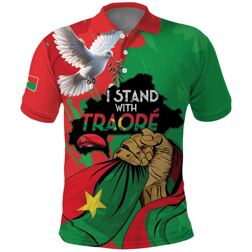 Traore Burkina Faso Polo Shirt I Stand With Traore