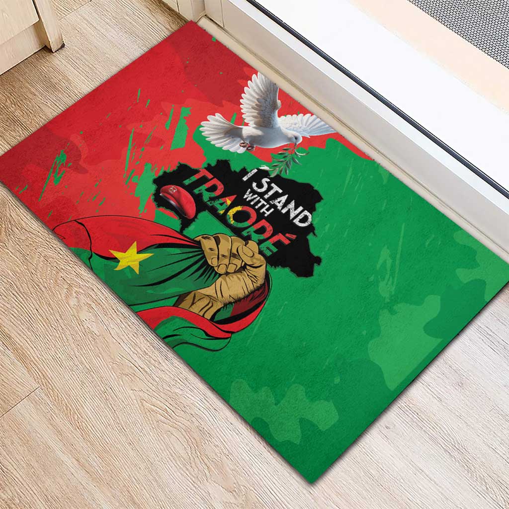 Traore Burkina Faso Rubber Doormat I Stand With Traore