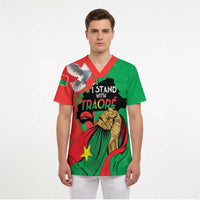 Traore Burkina Faso Scrub Top I Stand With Traore - Wonder Print Shop