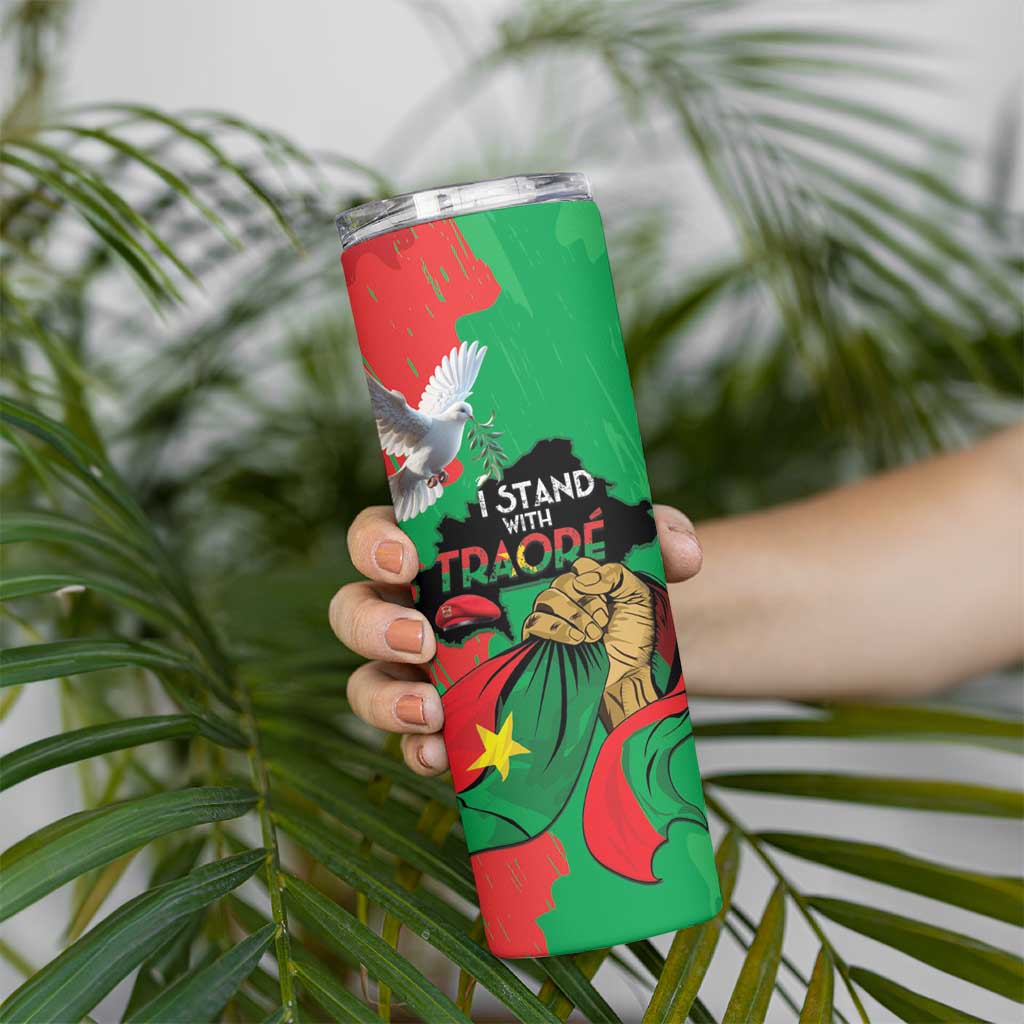Traore Burkina Faso Skinny Tumbler I Stand With Traore