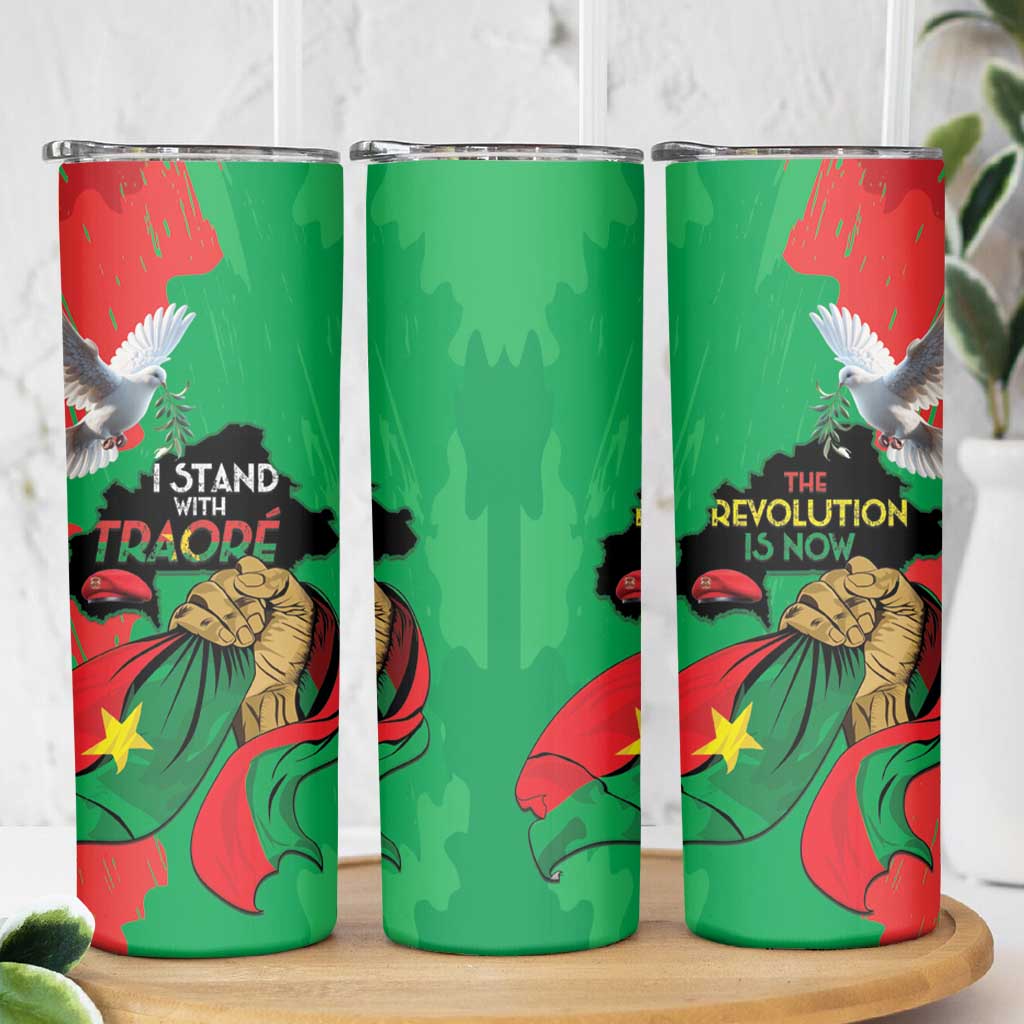 Traore Burkina Faso Skinny Tumbler I Stand With Traore