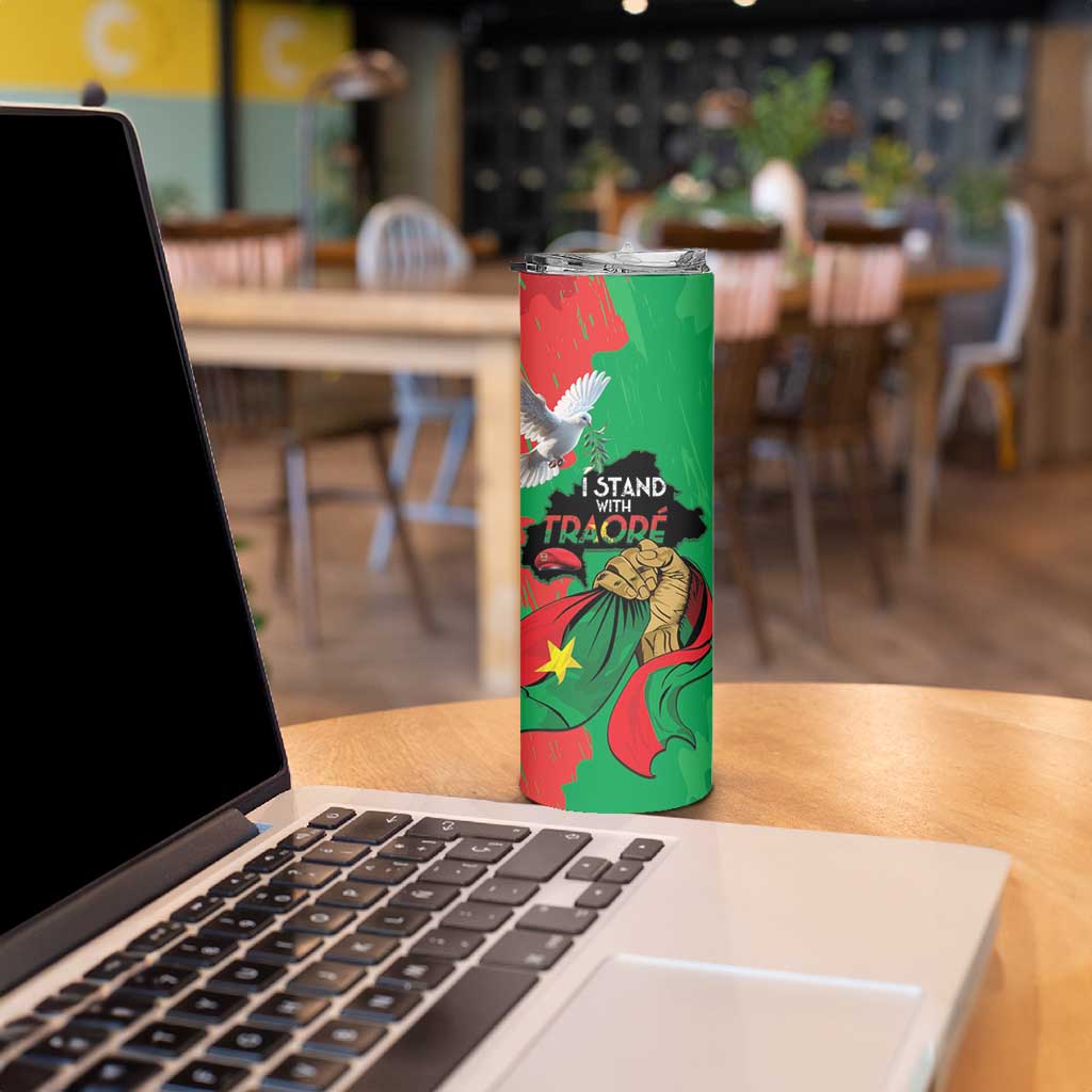 Traore Burkina Faso Skinny Tumbler I Stand With Traore