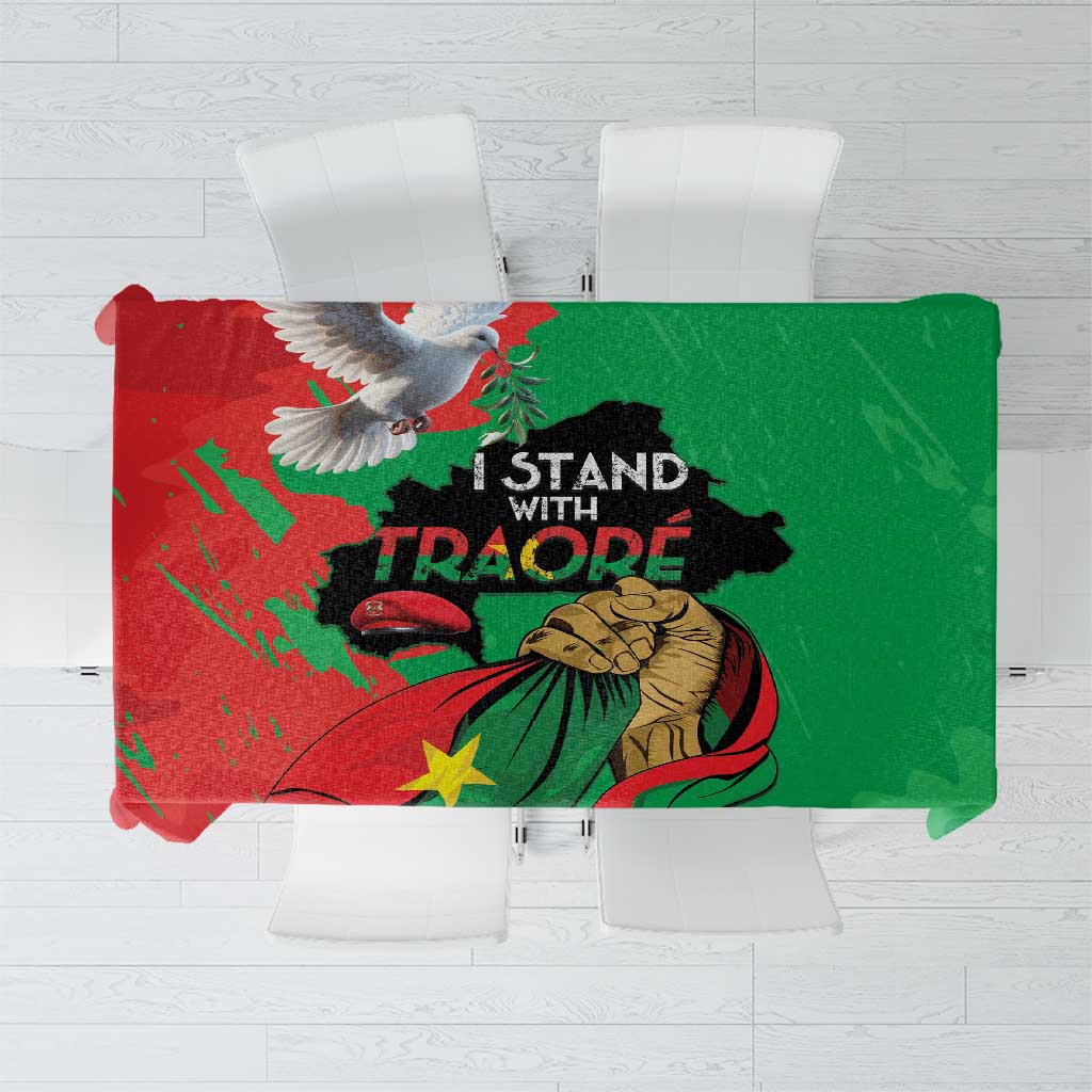 Traore Burkina Faso Tablecloth I Stand With Traore