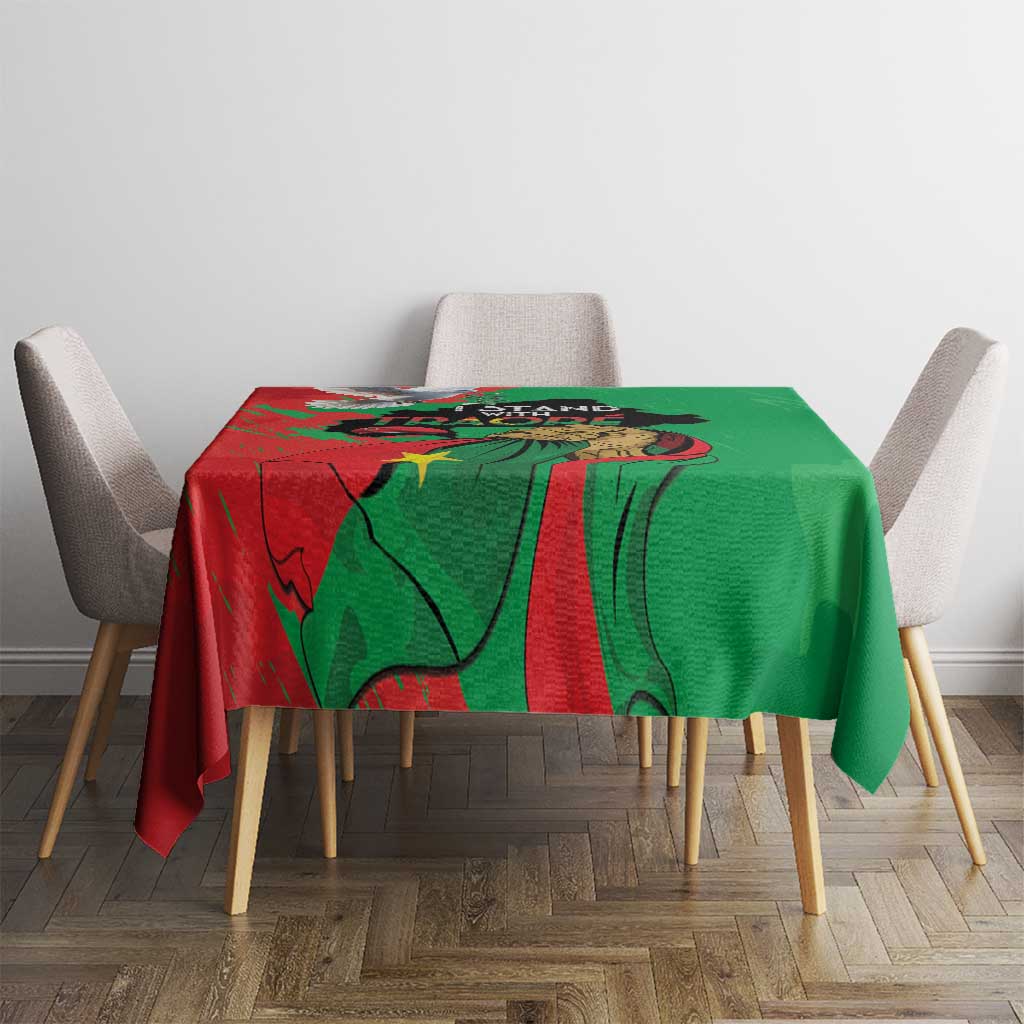 Traore Burkina Faso Tablecloth I Stand With Traore