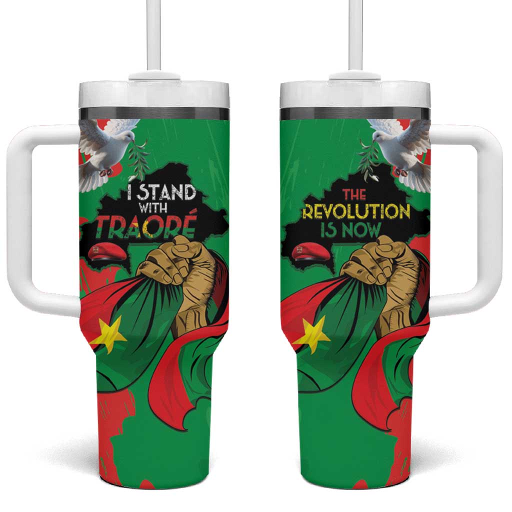 Traore Burkina Faso Tumbler With Handle I Stand With Traore
