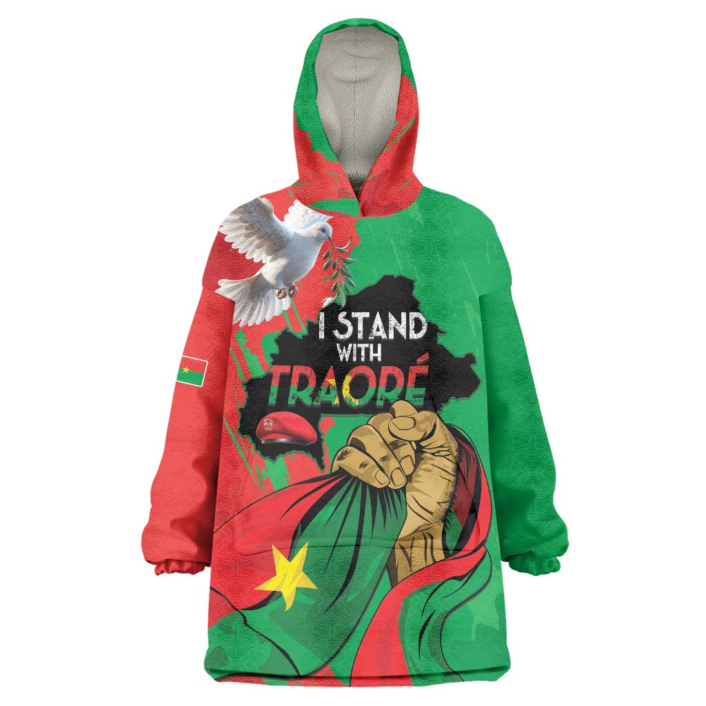 Traore Burkina Faso Wearable Blanket Hoodie I Stand With Traore
