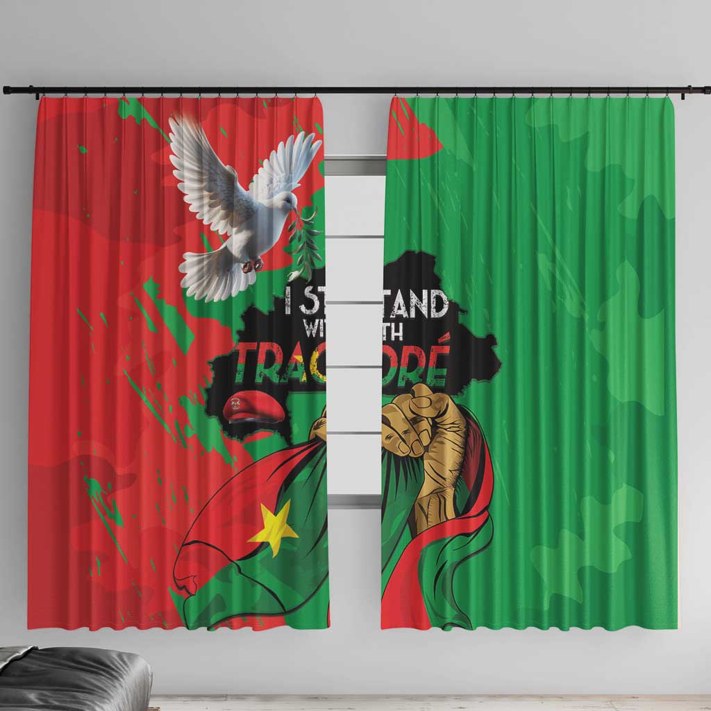 Traore Burkina Faso Window Curtain I Stand With Traore