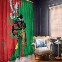 Traore Burkina Faso Window Curtain I Stand With Traore