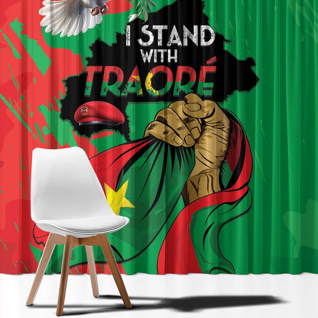 Traore Burkina Faso Window Curtain I Stand With Traore