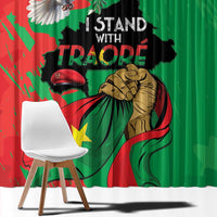 Traore Burkina Faso Window Curtain I Stand With Traore
