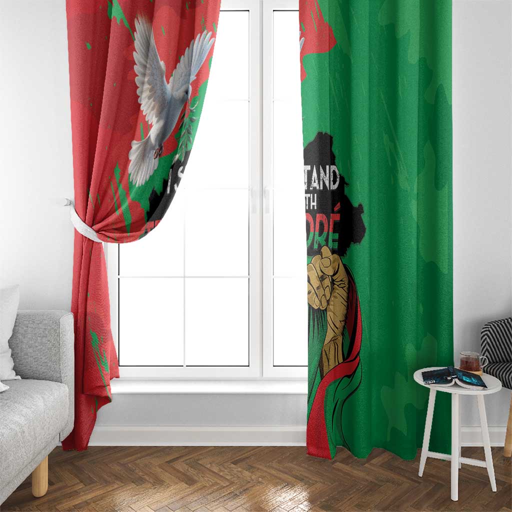 Traore Burkina Faso Window Curtain I Stand With Traore