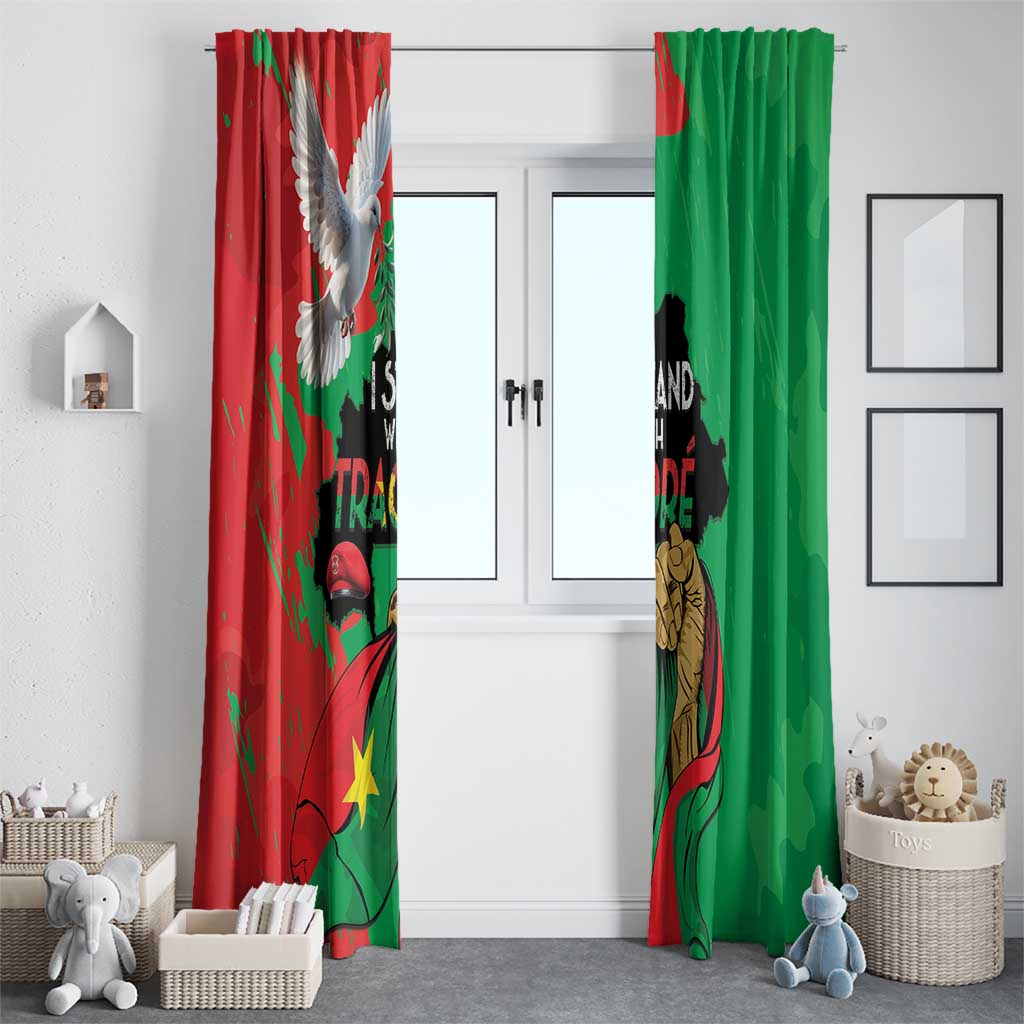 Traore Burkina Faso Window Curtain I Stand With Traore