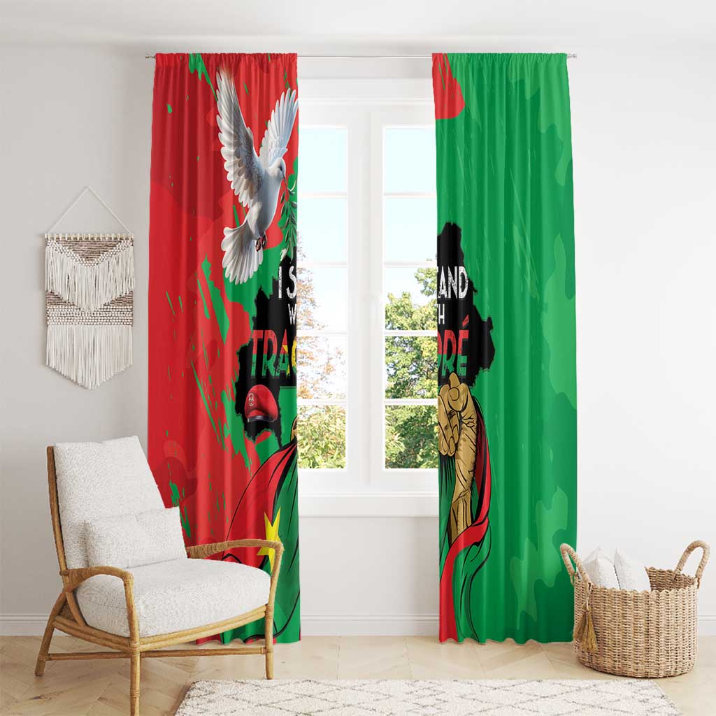 Traore Burkina Faso Window Curtain I Stand With Traore