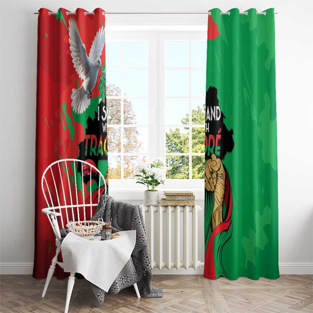 Traore Burkina Faso Window Curtain I Stand With Traore