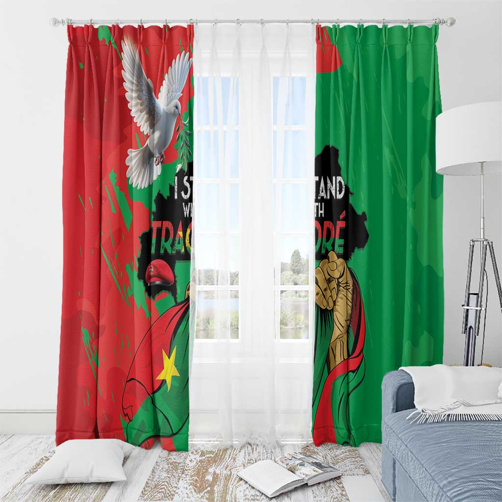 Traore Burkina Faso Window Curtain I Stand With Traore