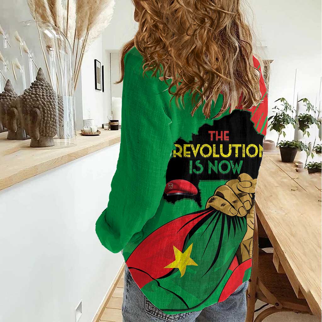 Traore Burkina Faso Women Casual Shirt I Stand With Traore