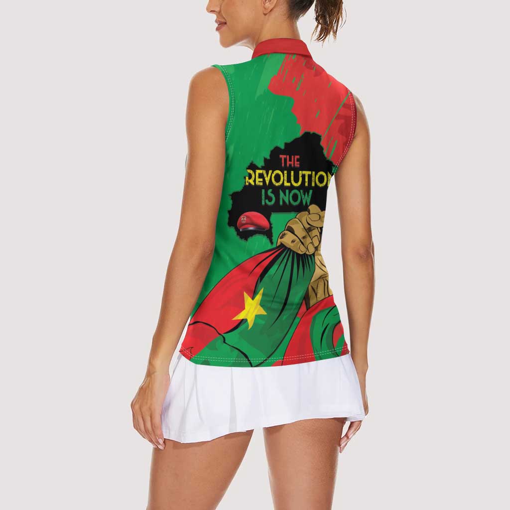 Traore Burkina Faso Women Sleeveless Polo Shirt I Stand With Traore