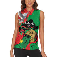 Traore Burkina Faso Women Sleeveless Polo Shirt I Stand With Traore