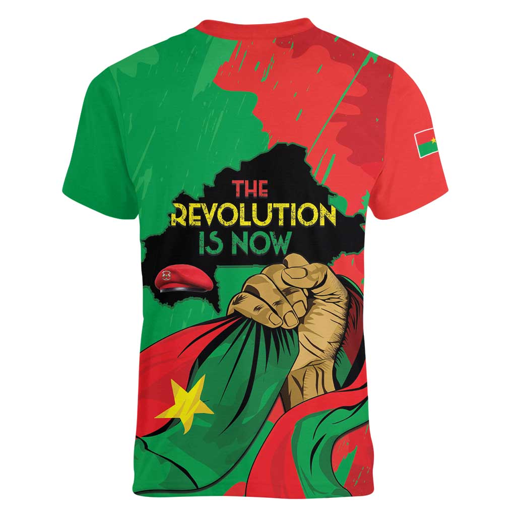 Traore Burkina Faso Women V-Neck T-Shirt I Stand With Traore