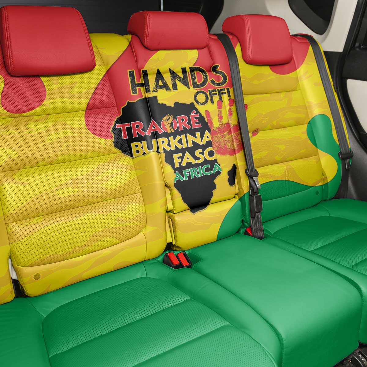 Hands Off Traore Burkina Faso Africa Back Car Seat Cover