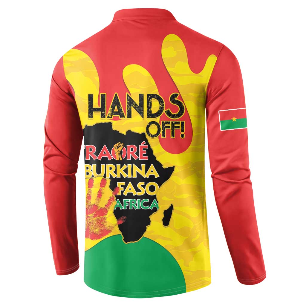 Hands Off Traore Burkina Faso Africa Button Sweatshirt