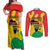 Hands Off Traore Burkina Faso Africa Couples Matching Off Shoulder Maxi Dress and Long Sleeve Button Shirt