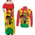 Hands Off Traore Burkina Faso Africa Couples Matching Off Shoulder Maxi Dress and Long Sleeve Button Shirt