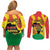 Hands Off Traore Burkina Faso Africa Couples Matching Off Shoulder Short Dress and Long Sleeve Button Shirt