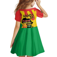 Hands Off Traore Burkina Faso Africa Family Matching Off The Shoulder Long Sleeve Dress and Hawaiian Shirt