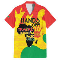 Hands Off Traore Burkina Faso Africa Family Matching Off The Shoulder Long Sleeve Dress and Hawaiian Shirt