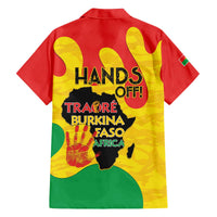 Hands Off Traore Burkina Faso Africa Family Matching Off The Shoulder Long Sleeve Dress and Hawaiian Shirt
