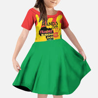 Hands Off Traore Burkina Faso Africa Family Matching Off Shoulder Maxi Dress and Hawaiian Shirt