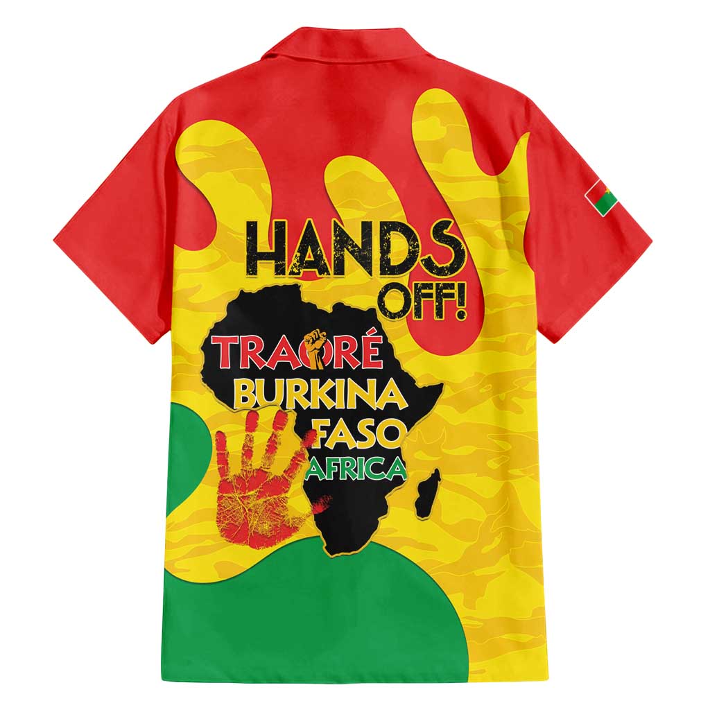 Hands Off Traore Burkina Faso Africa Family Matching Off Shoulder Maxi Dress and Hawaiian Shirt