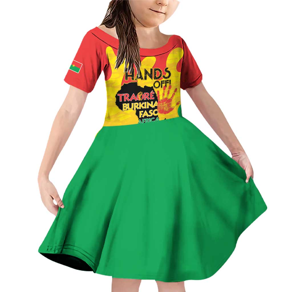 Hands Off Traore Burkina Faso Africa Family Matching Off Shoulder Short Dress and Hawaiian Shirt