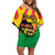 Hands Off Traore Burkina Faso Africa Family Matching Off Shoulder Short Dress and Hawaiian Shirt