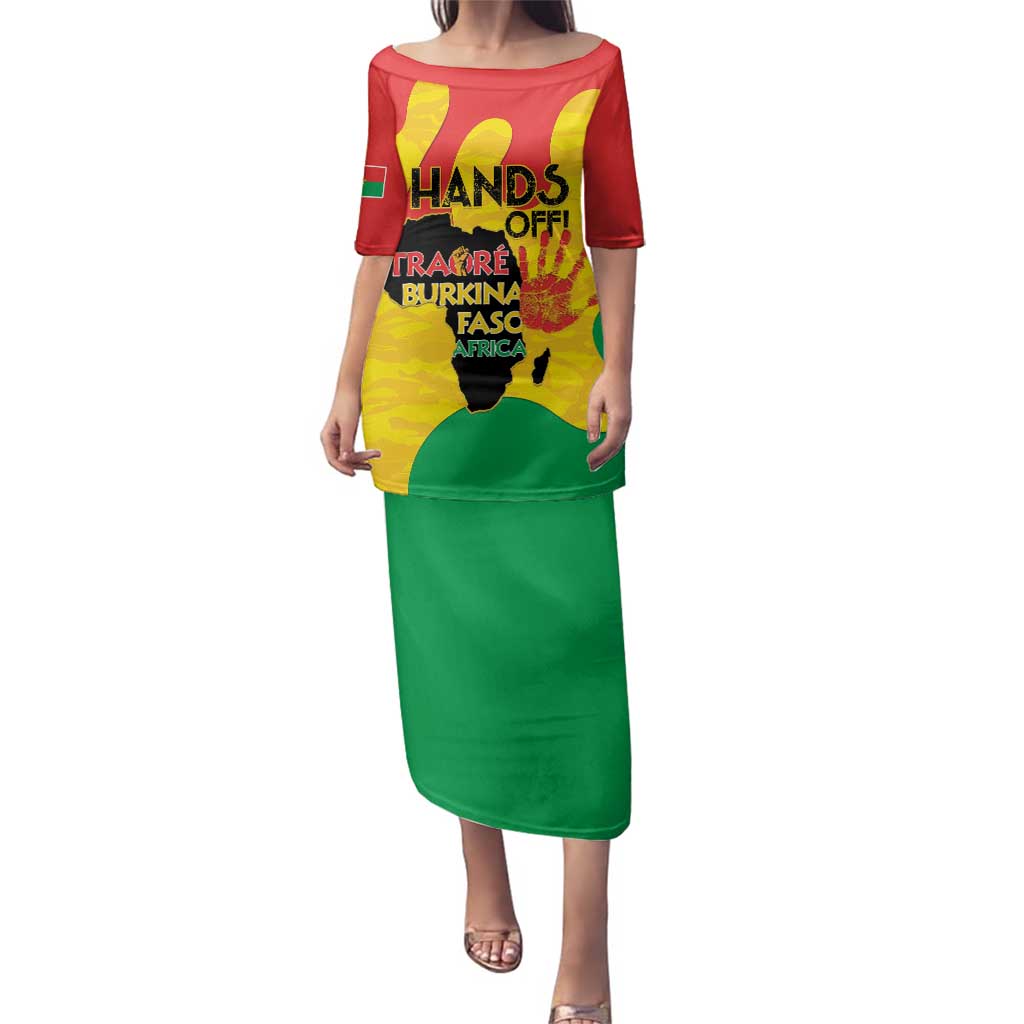 Hands Off Traore Burkina Faso Africa Family Matching Puletasi and Hawaiian Shirt