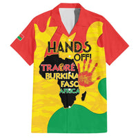 Hands Off Traore Burkina Faso Africa Family Matching Short Sleeve Bodycon Dress and Hawaiian Shirt