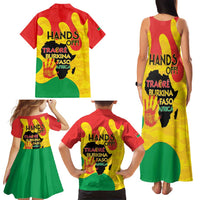Hands Off Traore Burkina Faso Africa Family Matching Tank Maxi Dress and Hawaiian Shirt