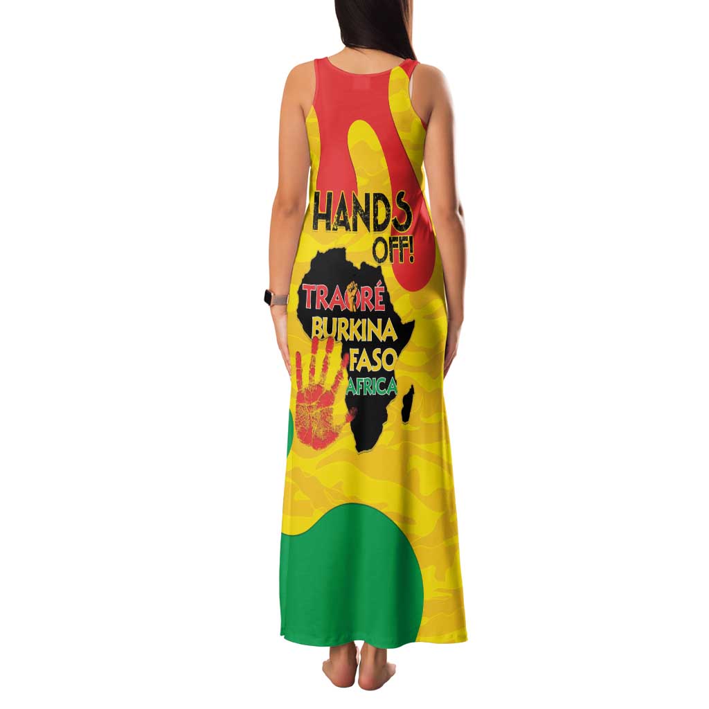 Hands Off Traore Burkina Faso Africa Family Matching Tank Maxi Dress and Hawaiian Shirt