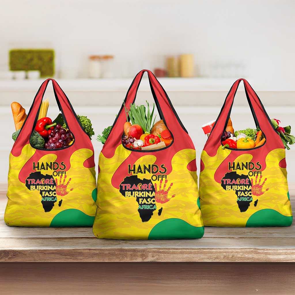 Hands Off Traore Burkina Faso Africa Grocery Bag