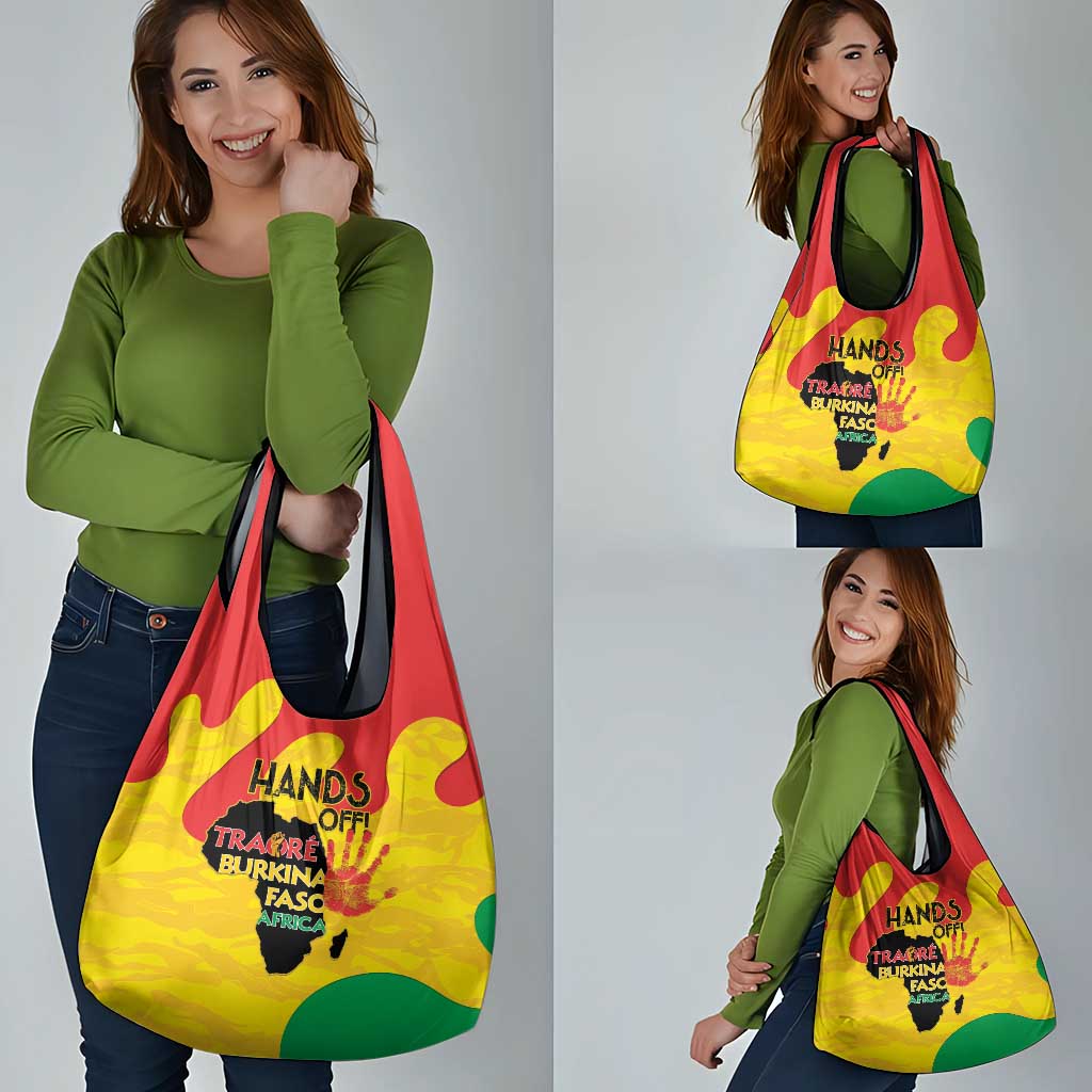 Hands Off Traore Burkina Faso Africa Grocery Bag