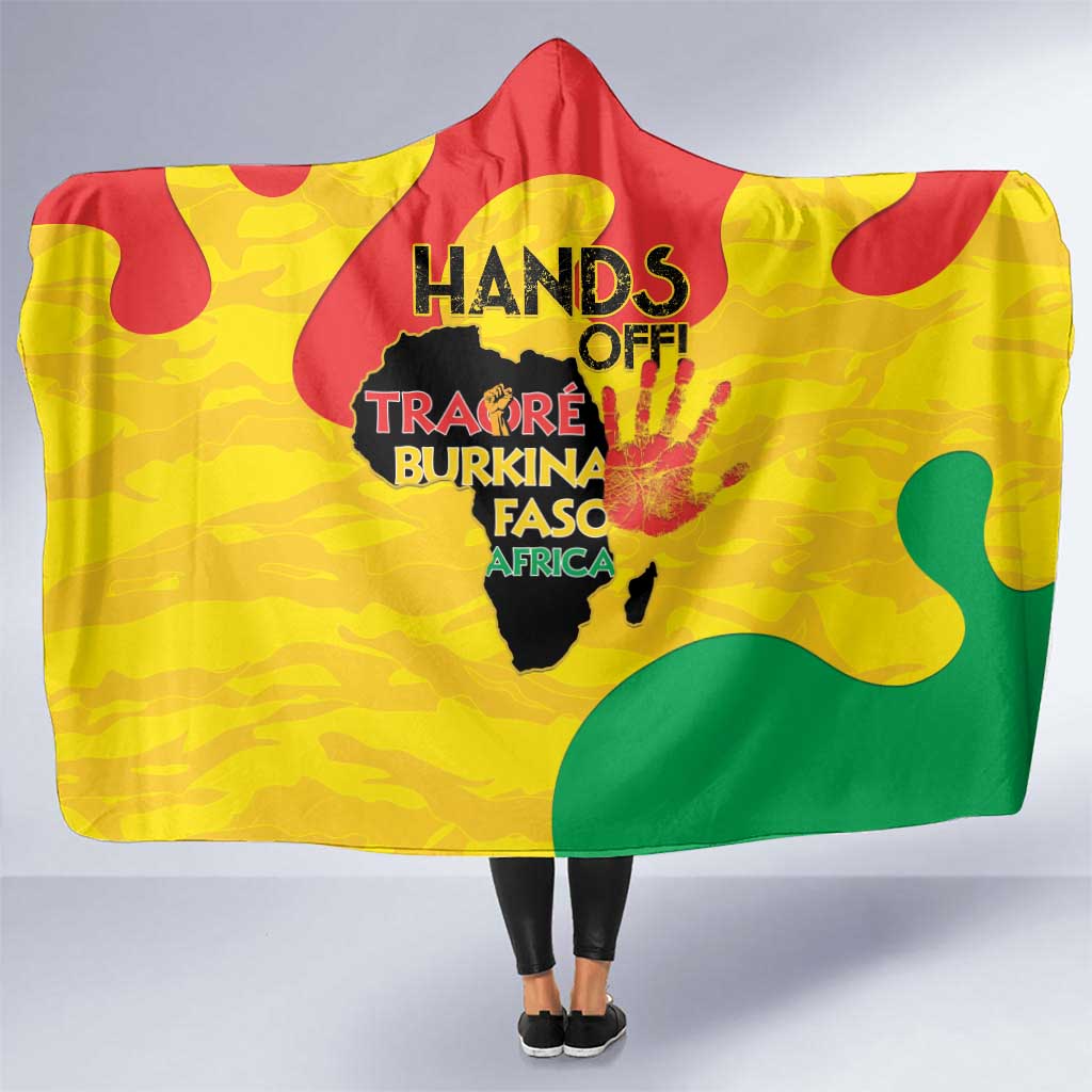 Hands Off Traore Burkina Faso Africa Hooded Blanket