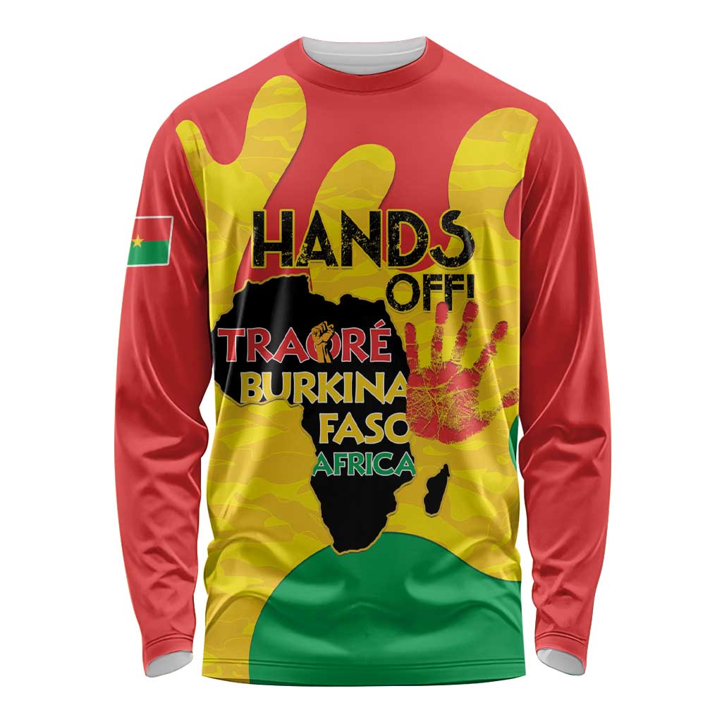 Hands Off Traore Burkina Faso Africa Long Sleeve Shirt