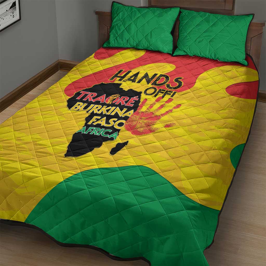 Hands Off Traore Burkina Faso Africa Quilt Bed Set