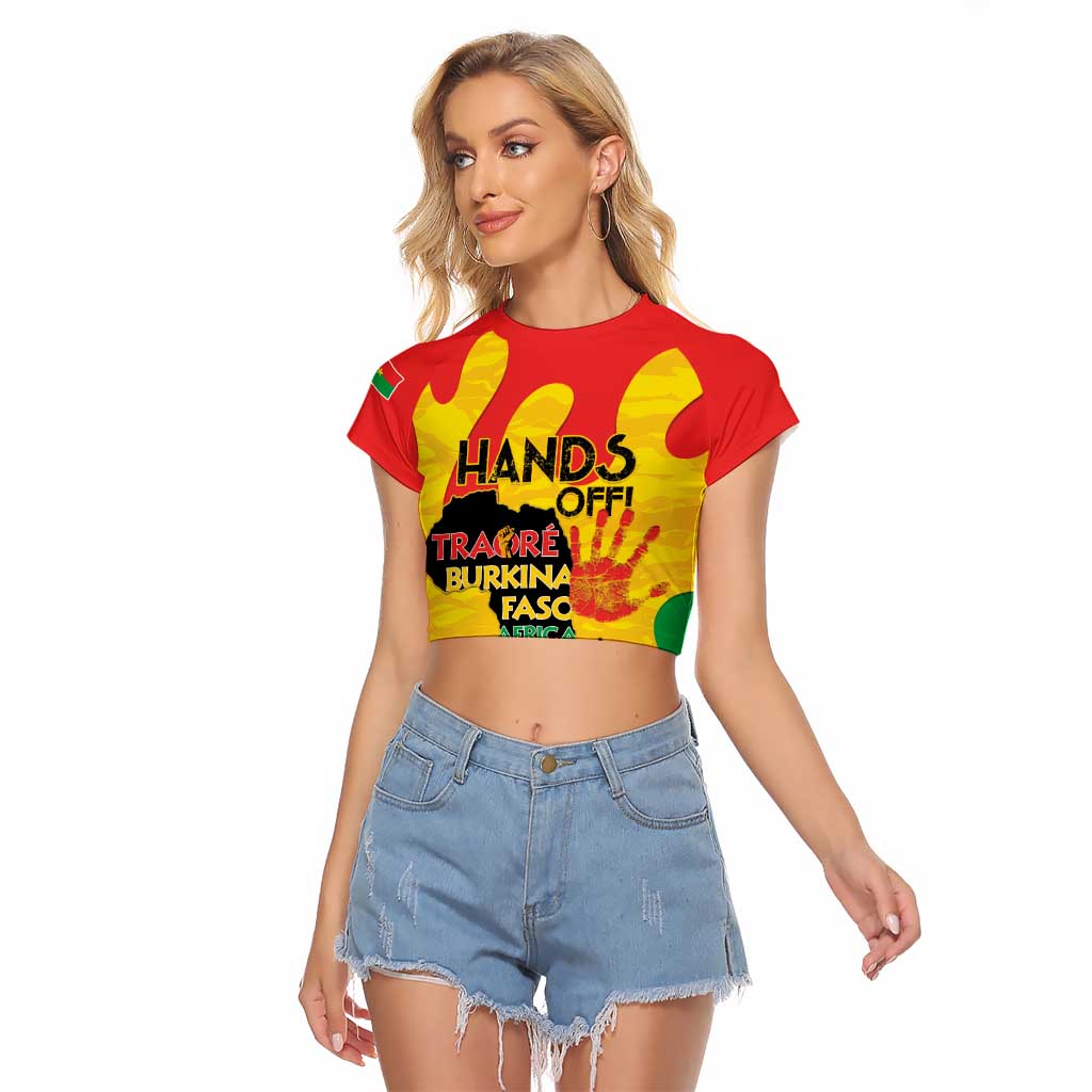 Hands Off Traore Burkina Faso Africa Raglan Cropped T Shirt