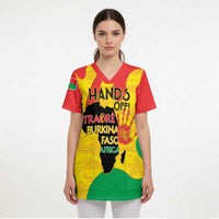 Hands Off Traore Burkina Faso Africa Scrub Top - Wonder Print Shop