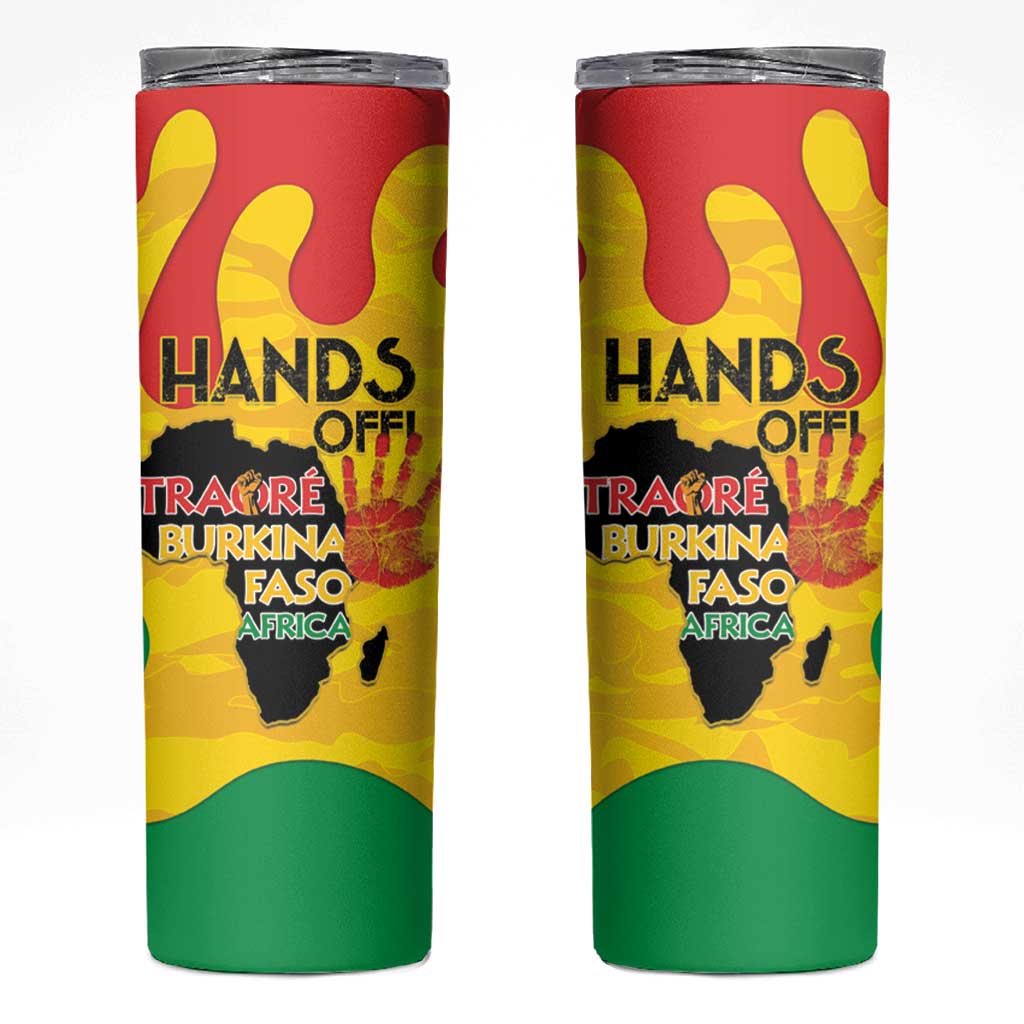 Hands Off Traore Burkina Faso Africa Skinny Tumbler