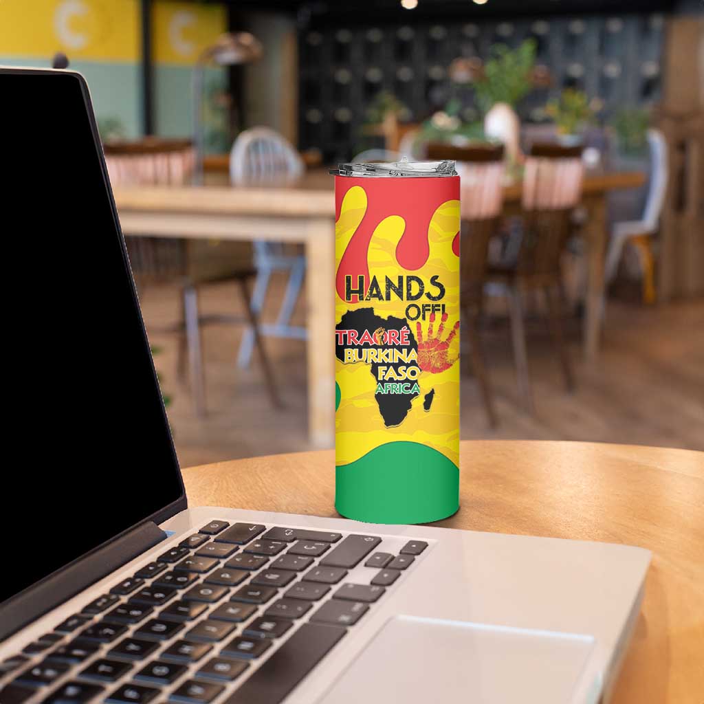 Hands Off Traore Burkina Faso Africa Skinny Tumbler