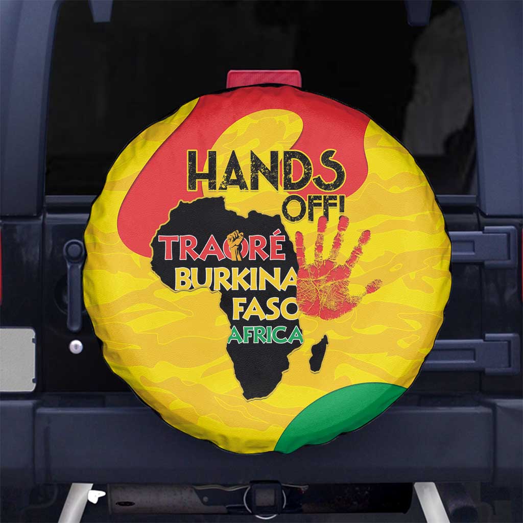 Hands Off Traore Burkina Faso Africa Spare Tire Cover